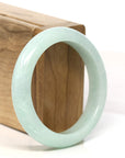 Baikalla Jewelry Jadeite Jade Bangle Bracelet "Classic Princess Half Round" light Apple Green Jadeite Jade Bangle (54.5 mm)