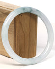 Baikalla Jewelry Jadeite Jade Bangle Bracelet "Classic Round" Blue- Green Jadeite Jade Bangle (62.3 mm)