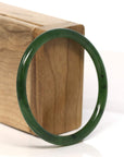 Baikalla Jewelry Jadeite Jade Bangle Bracelet " Petite" Natural Green Nephrite Jade Bangle Bracelet (55-62 mm)