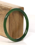 Baikalla Jewelry Jadeite Jade Bangle Bracelet " Petite" Natural Green Nephrite Jade Bangle Bracelet (55-62 mm)