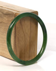 Baikalla Jewelry Jadeite Jade Bangle Bracelet 55 mm " Petite" Natural Green Nephrite Jade Bangle Bracelet (55-62 mm)