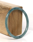 Baikalla Jewelry Jadeite Jade Bangle Bracelet " Petite" Natural Guatemalan Blue Jadeite Jade Bangle Bracelet (57 - 70 mm)