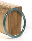 Baikalla Jewelry Jadeite Jade Bangle Bracelet " Petite" Natural Guatemalan Blue Jadeite Jade Bangle Bracelet (57 - 70 mm)