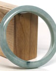Baikalla Jewelry Jadeite Jade Bangle Bracelet Baikalla "Half Round" Green Jadeite Jade Bangle Bracelet (66.85 mm)