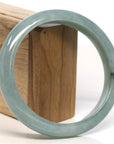 Baikalla Jewelry Jadeite Jade Bangle Bracelet Baikalla "Half Round" Green Jadeite Jade Bangle Bracelet (66.85 mm)