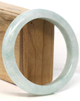 Baikalla Jewelry Jadeite Jade Bangle Bracelet Baikalla "Half Round" Light Green Jadeite Jade Bangle Bracelet (62.23 mm)