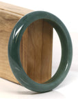 Baikalla Jewelry Jadeite Jade Bangle Bracelet Baikalla "Half Round" Light Green Jadeite Jade Bangle Bracelet (61 mm)