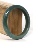 Baikalla Jewelry Jadeite Jade Bangle Bracelet Baikalla "Half Round" Light Green Jadeite Jade Bangle Bracelet (61 mm)