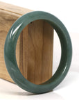 Baikalla Jewelry Jadeite Jade Bangle Bracelet Baikalla "Half Round" Light Green Jadeite Jade Bangle Bracelet (61 mm)
