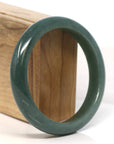 Baikalla Jewelry Jadeite Jade Bangle Bracelet Baikalla "Half Round" Light Green Jadeite Jade Bangle Bracelet (61 mm)
