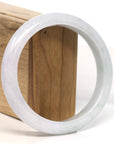 Baikalla Jewelry Jadeite Jade Bangle Bracelet Baikalla "Half Round" Light Lavender Jadeite Jade Bangle Bracelet (57.17 mm)