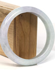 Baikalla Jewelry Jadeite Jade Bangle Bracelet Baikalla "Half Round" Light Green Lavender Jadeite Jade Bangle Bracelet (57.17 mm)