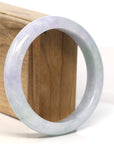 Baikalla Jewelry Jadeite Jade Bangle Bracelet Baikalla "Half Round" Lavender Green Jadeite Jade Bangle Bracelet (60.4 mm)
