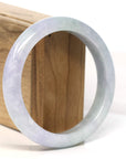 Baikalla Jewelry Jadeite Jade Bangle Bracelet Baikalla "Half Round" Lavender Green Jadeite Jade Bangle Bracelet (58.75 mm)