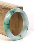 Baikalla Jewelry Jadeite Jade Bangle Bracelet "Classic Princess Half Round" Green Jadeite Jade Bangle (53 mm)