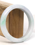 Baikalla Jewelry Jadeite Jade Bangle Bracelet Baikalla "Half Round" Lavender Green Jadeite Jade Bangle Bracelet (58.75 mm)
