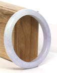 Baikalla Jewelry Jadeite Jade Bangle Bracelet Baikalla "Half Round" Light Lavender Jadeite Jade Bangle Bracelet (57.17 mm)
