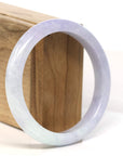 Baikalla Jewelry Jadeite Jade Bangle Bracelet Baikalla "Half Round" Light Lavender Jadeite Jade Bangle Bracelet (57.17 mm)