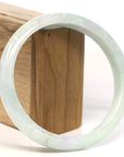 Baikalla Jewelry Jadeite Jade Bangle Bracelet Baikalla "Half Round" Light Green Lavender Jadeite Jade Bangle Bracelet (57.17 mm)