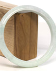 Baikalla Jewelry Jadeite Jade Bangle Bracelet Baikalla "Half Round" Light Green Lavender Jadeite Jade Bangle Bracelet (57.17 mm)