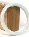 Baikalla Jewelry Jadeite Jade Bangle Bracelet Baikalla "Half Round" Light Green Lavender Jadeite Jade Bangle Bracelet (57.17 mm)