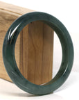 Baikalla Jewelry Jadeite Jade Bangle Bracelet Baikalla "Half Round" Light Green Jadeite Jade Bangle Bracelet (60 mm)