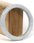 Baikalla Jewelry Jadeite Jade Bangle Bracelet Baikalla "Half Round" Light Green Lavender Jadeite Jade Bangle Bracelet (57.17 mm)