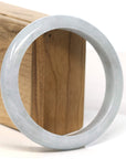 Baikalla Jewelry Jadeite Jade Bangle Bracelet Baikalla "Half Round" Light Green Lavender Jadeite Jade Bangle Bracelet (57.17 mm)