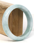Baikalla Jewelry Jadeite Jade Bangle Bracelet Baikalla "Half Round" Green Lavender Jadeite Jade Bangle Bracelet (57.17 mm)