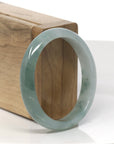 Baikalla Oil-Green & Light Green Jadeite Jade Oval Bangle (56.9mm)