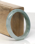 Baikalla Oil-Green & Light Green Jadeite Jade Oval Bangle (56.9mm)