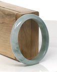 Baikalla Oil-Green & Light Green Jadeite Jade Oval Bangle (56.9mm)