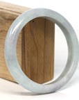 Baikalla Jewelry Jadeite Jade Bangle Bracelet Baikalla "Half Round" Light Lavender Jadeite Jade Bangle Bracelet (62.7 mm)