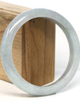 Baikalla Jewelry Jadeite Jade Bangle Bracelet Baikalla "Half Round" Light Lavender Jadeite Jade Bangle Bracelet (62.7 mm)