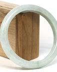 Baikalla Jewelry Jadeite Jade Bangle Bracelet Baikalla "Half Round" Green Jadeite Jade Bangle Bracelet (66.3 mm)