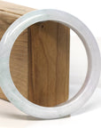 Baikalla Jewelry Jadeite Jade Bangle Bracelet Baikalla "Half Round" Light Lavender Jadeite Jade Bangle Bracelet (62.7 mm)