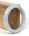 Baikalla Jewelry Jadeite Jade Bangle Bracelet Baikalla "Half Round" Light Lavender Jadeite Jade Bangle Bracelet (56.9 mm)