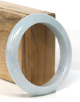 Baikalla Jewelry Jadeite Jade Bangle Bracelet Baikalla "Half Round" Light Lavender Jadeite Jade Bangle Bracelet (56.9 mm)