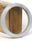 Baikalla Jewelry Jadeite Jade Bangle Bracelet Baikalla "Half Round" Light Lavender Jadeite Jade Bangle Bracelet (62.6 mm)