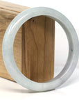 Baikalla Jewelry Jadeite Jade Bangle Bracelet Baikalla "Half Round" Light Lavender Jadeite Jade Bangle Bracelet (62.6 mm)