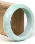 Baikalla Jewelry Jadeite Jade Bangle Bracelet Baikalla Classic Green Natural Jadeite Jade Wider Bangle Bracelet (58.96 mm)