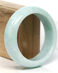 Baikalla Jewelry Jadeite Jade Bangle Bracelet Baikalla Classic Green Natural Jadeite Jade Wider Bangle Bracelet (58.96 mm)