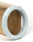Baikalla Jewelry Jadeite Jade Bangle Bracelet Baikalla "Half Round" Light Lavender Jadeite Jade Bangle Bracelet (57.4 mm)