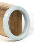 Baikalla Jewelry Jadeite Jade Bangle Bracelet Baikalla "Half Round" Light Lavender Jadeite Jade Bangle Bracelet (57.4 mm)