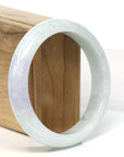 Baikalla Jewelry Jadeite Jade Bangle Bracelet Baikalla "Half Round" Light Lavender Jadeite Jade Bangle Bracelet (60.2 mm)