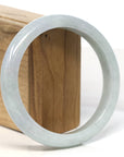 Baikalla Jewelry Jadeite Jade Bangle Bracelet Baikalla "Half Round" Light Lavender Jadeite Jade Bangle Bracelet (62.5 mm)