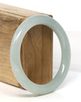 Baikalla Jewelry Jadeite Jade Bangle Bracelet "Classic Round" Ice Jadeite Jade Bangle (53.4 mm)