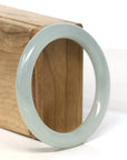 Baikalla Jewelry Jadeite Jade Bangle Bracelet "Classic Round" Ice Jadeite Jade Bangle (53.4 mm)