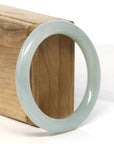Baikalla Jewelry Jadeite Jade Bangle Bracelet "Classic Round" Ice Jadeite Jade Bangle (53.4 mm)