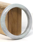 Baikalla Jewelry Jadeite Jade Bangle Bracelet Baikalla "Half Round" Light Lavender Jadeite Jade Bangle Bracelet (62.3 mm)